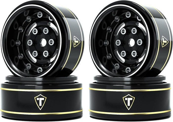 X003Z3JITT 1.0 Beadlock Wheels Deep Dish Rims (4P) for SCX24 AX24 FCX24 TRX4M 1/24 1/18 Crawler Car-Type F