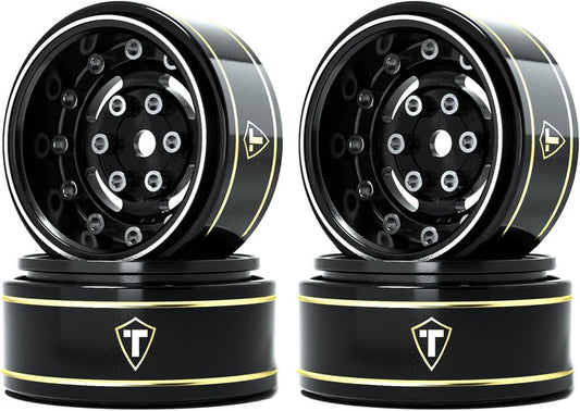 X003Z3JITT 1.0 Beadlock Wheels Deep Dish Rims (4P) for SCX24 AX24 FCX24 TRX4M 1/24 1/18 Crawler Car-Type F