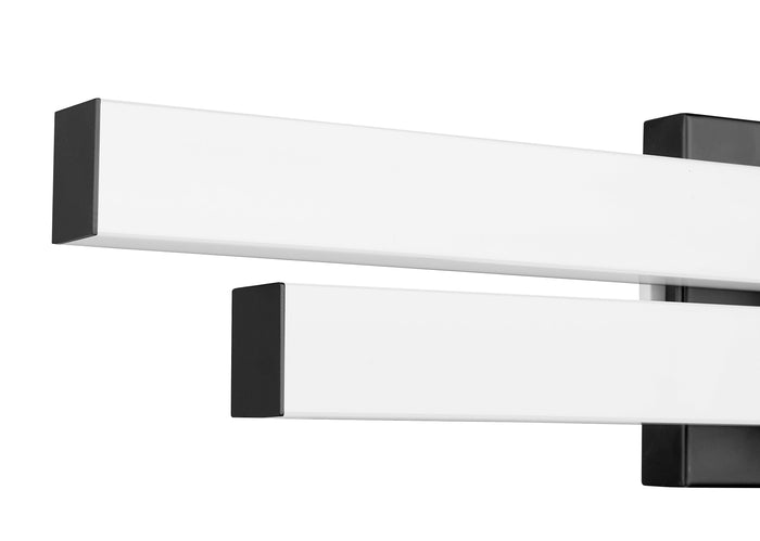 Vanity Z-Lite 1008-25W-MB-LED Matte Black Zane 2 Light Vanity Z-Lite