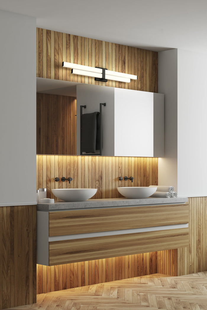 Vanity Z-Lite 1008-32W-MB-LED Matte Black Zane 2 Light Vanity Z-Lite