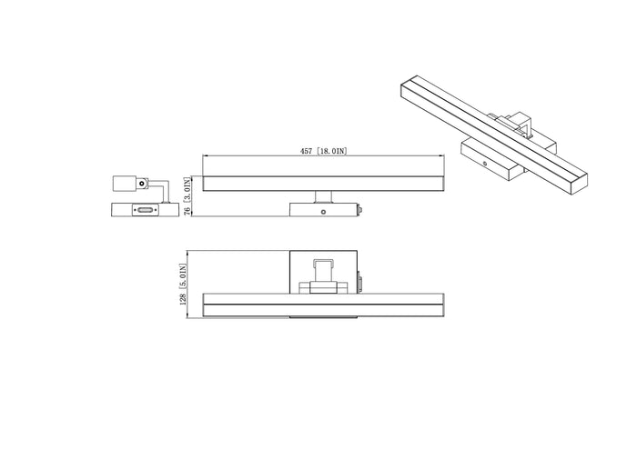 Vanity Z-Lite 1009-18W-CH-LED Chrome Liam 1 Light Vanity Z-Lite