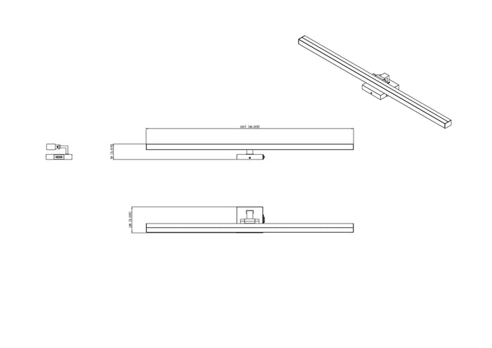 Vanity Z-Lite 1009-40W-CH-LED Chrome Liam 1 Light Vanity Z-Lite