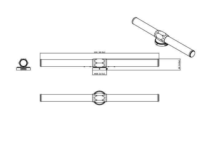 Vanity Z-Lite 1010-40W-BN-LED Brushed Nickel Cooper 1 Light Vanity Z-Lite