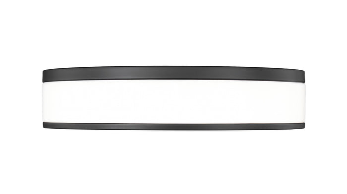 Flush Mount Z-Lite 1012F16-MB-LED Matte Black Ballord 1 Light Flush Mount Z-Lite