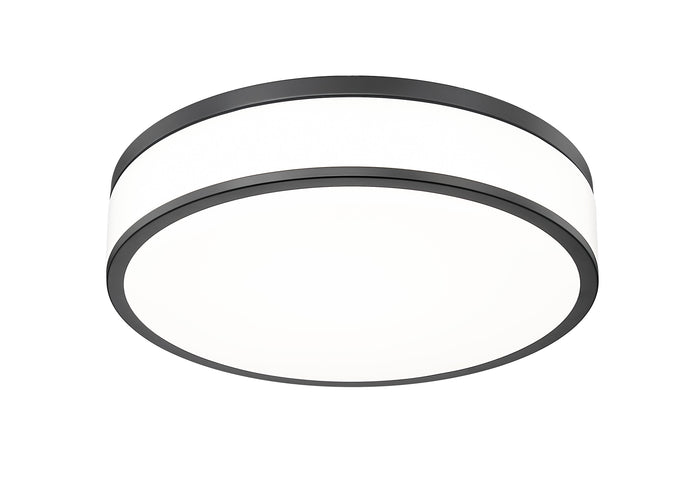 Flush Mount Z-Lite 1012F16-MB-LED Matte Black Ballord 1 Light Flush Mount Z-Lite