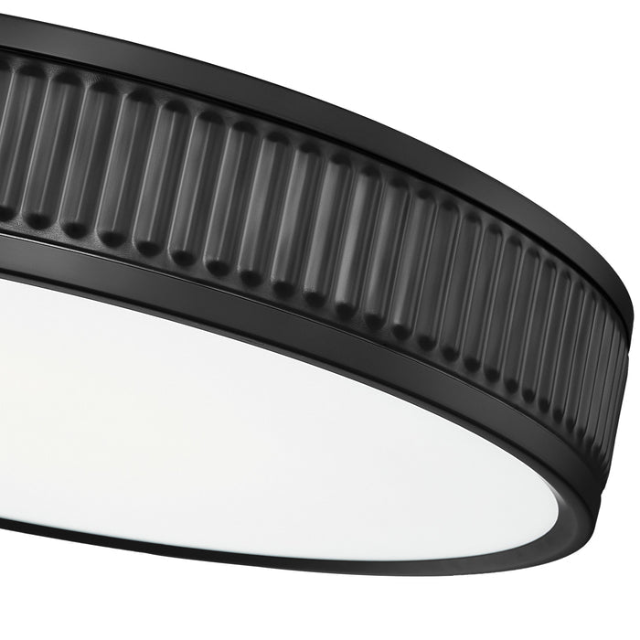 Flush Mount Z-Lite 1013F16-MB-LED Matte Black Stari 1 Light Flush Mount Z-Lite