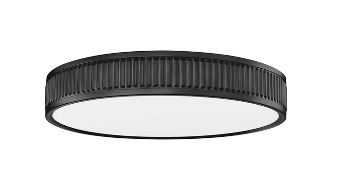 Flush Mount Z-Lite 1013F16-MB-LED Matte Black Stari 1 Light Flush Mount Z-Lite