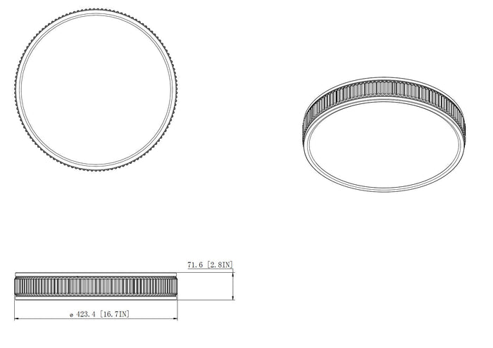 Flush Mount Z-Lite 1013F16-MB-LED Matte Black Stari 1 Light Flush Mount Z-Lite