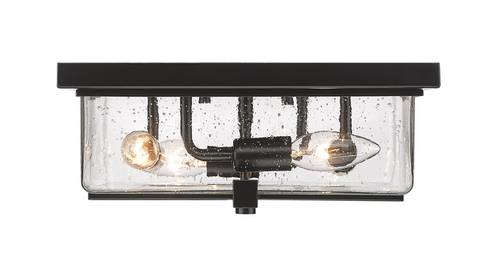 Outdoor Flush Mount Z-Lite 592F-BK Black Sana 4 Light Outdoor Flush Mount Z-Lite
