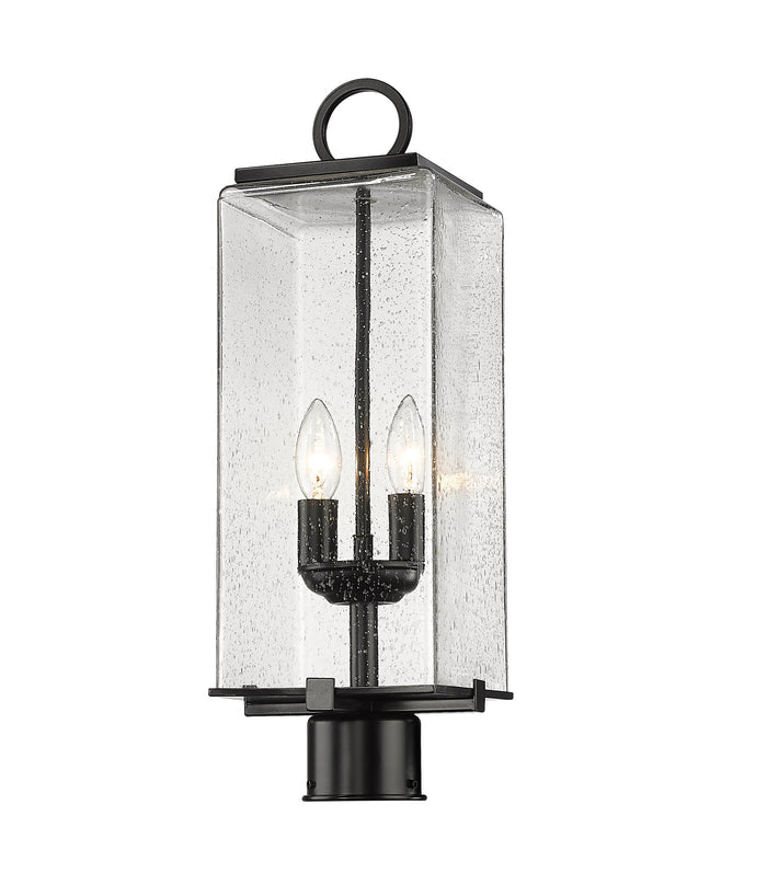 Outdoor Post Mount Fixture Z-Lite 592PHMR-BK Black Sana 2 Light Outdoor Post Mount Fixture Z-Lite