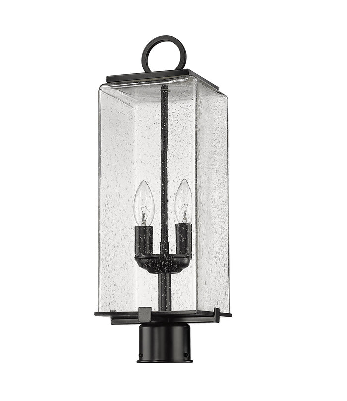 Outdoor Post Mount Fixture Z-Lite 592PHMR-BK Black Sana 2 Light Outdoor Post Mount Fixture Z-Lite