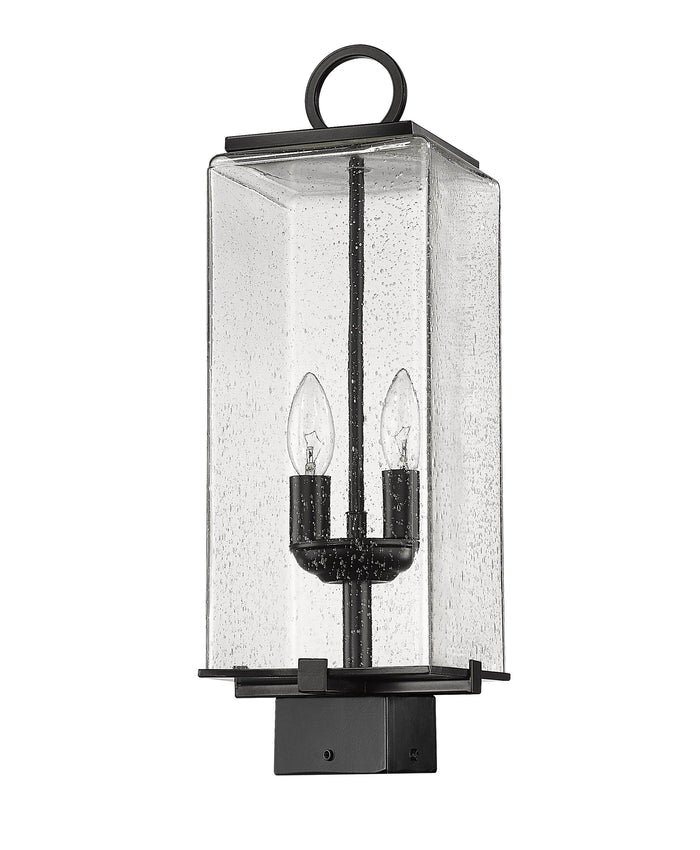 Outdoor Post Mount Fixture Z-Lite 592PHMS-BK Black Sana 2 Light Outdoor Post Mount Fixture Z-Lite
